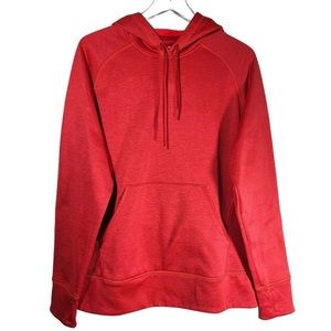 SOLD : Adidas Mens Climawarm Long Sleeve Pullover Hoodie with Thumbhole in Red